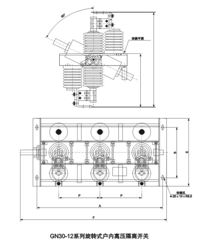 GN30-12(D)系列螺旋式户内高压断绝开关