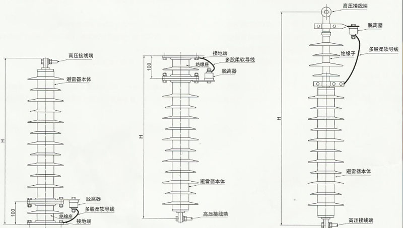 避雷器用热熔式、热爆式分开器