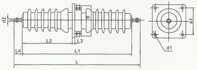 CWB-35KV/(400-2000)A圆铜棒户表里高压穿墙套管