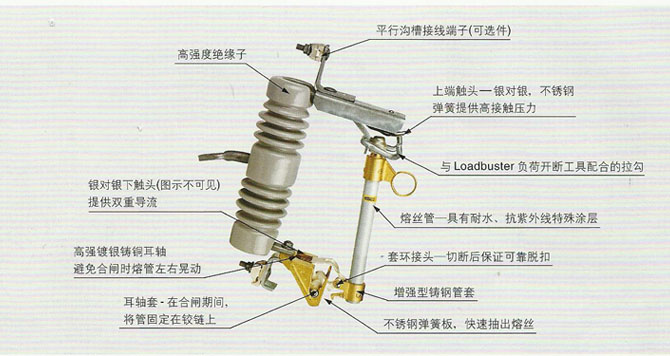 户外跌落式熔断器布局构成