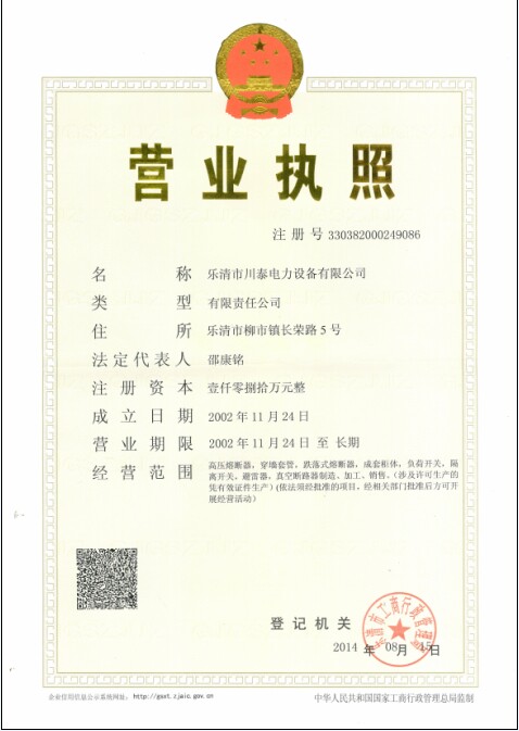 停业执照